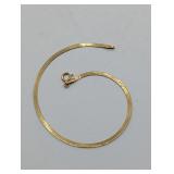 14k YELLOW GOLD MILOR ITALY HERRINGBONE BRACELET