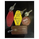 VTG Motel Keys w/ Motel Key FOB