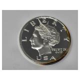 1 Troy OZ Fine Silver Round Norfed Liberty Dollar