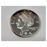1 Troy OZ Fine Silver Round Norfed Liberty Dollar