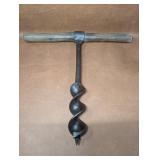T Handle Auger, Blacksmith Built 2"1/4 Wide Bit