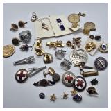 Cufflinks, Trinkets, Red Cross, & Pins Lot