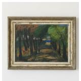 Benj. Kopman "Suburban Street" Oil on Board