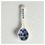 Hand Painted Pottery Ladle From Poland 11.5