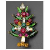 Vintage Christmas Tree Pin Brooch Austria