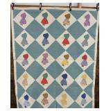Antique Sun Bonnet Sue Quilt Hand Stitched