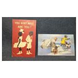 Two Black Americana Post Cards Postcards Kornelia