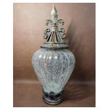 Crackle Glass Potpourri Jar