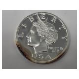 1 Troy OZ Fine Silver Round Norfed Liberty Dollar