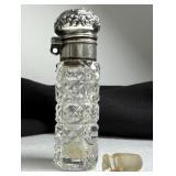 Antique Unger Bros Sterling Top Cut Glass Perfume