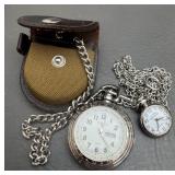 2 Advertising Pocket Watches Coleman & Classic