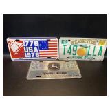 Florida License Plate, Bicentennial & John Deere