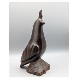 IRON WOOD QUAIL HAND CARVED 9.5" TALL