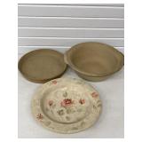 3 PCS. STONEWARE PAMPERED CHEF FAMILY HERITAGE