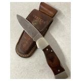 VINTAGE WESTERN USA LOCK BLADE KNIFE W/ DEER ON