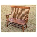 Hand Crafted Amish Quarter Sawn Oak Bench