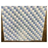 MACHINE STITCHED PATCHWORK QUILT ONE REPAIR IN