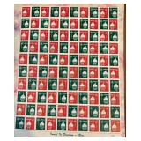 Sheet of Mid Century 1957 NAACP Greetings Stamps.