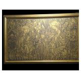 Vintage Large Brass Rubbing of Sister Marguerite