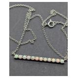 STERLING SILVER OPAL NECKLACE