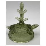 FENTON GREEN ART GLASS TURTLE RING HOLDER