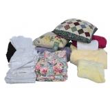 Lot of Floral Curtains Throw Pillows & Towels +