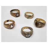 Vtg Costume Jewelry Rings