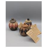 3- ZULU HERB BASKETS 3" TALL