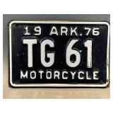 1976 Arkansas Motorcycle License Plate