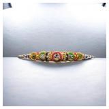 Vintage Italian Micro Mosaic Brooch Pin
