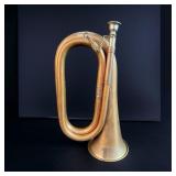 Big Mail Horn/ Hunting Horn Copper w/ Brass