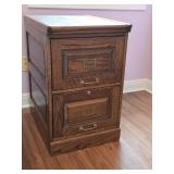 Roe & Company Oak 2-Drawer File Cabinet