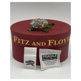 FITZ & FLOYD GLASS MENAGERIE MOSAIC TURTLE