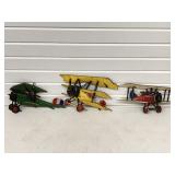 3 VINTAGE HOMCO USA METAL AIRPLANES WALL DECOR
