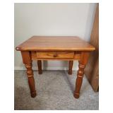 Vtg Pine End Table