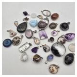 Lot of Stone & Glass Pendants