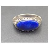 Sterling Silver 925 Lapis Lazuli Ring Size