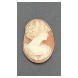 Antique Unmounted, Hand-Carved Shell Cameo