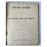 Late 1800s Seventh Day Adventist Church Record