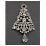 Mid-Century Modern Dangle Christmas Tree Brooch