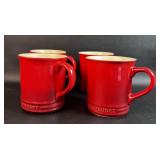 4 Le Creuset Coffee Mugs