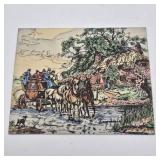 Devonshire Fox Hunt Etching on Resin