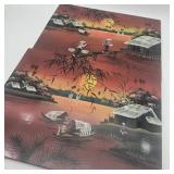 Vietnamese Lacquered Art Pair