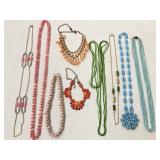 FASHION JEWELRY NECKLACES PINK, GREEN, BLUE &