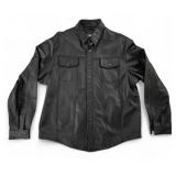 Black Leather Jacket Bikers Club Mens Size Large