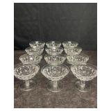 A DOZEN AMERICAN FOSTORIA SHERBETS