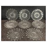 8 AMERICAN FOSTORIA SANDWICH PLATES 7 1/2 IN.