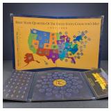 US STATE QUARTER MAP W/ QUARTERS & PRESIDENTIAL