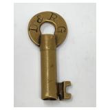 D&RG Brass Railroad Padlock Key Denver & Rio