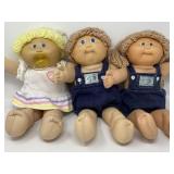 3 1985 Cabbage Patch Dolls, 2 Girls, 1 Boy,